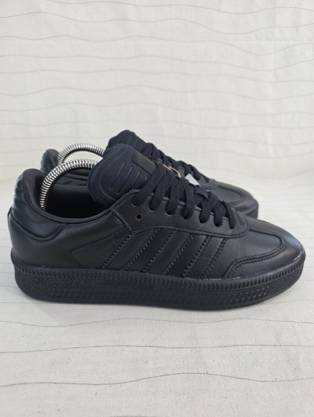 Adidas Mens Samba XLG Tripple Black Leather Sneakers Shoes JI3195 Size 6 NEW